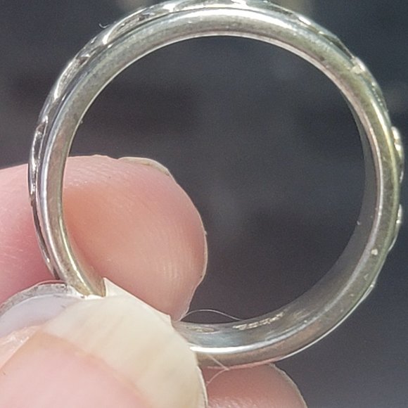 Wave Spinner Ring Solid Sterling Silver Band Ring Sizes 6 & 8 - Picture 4 of 5